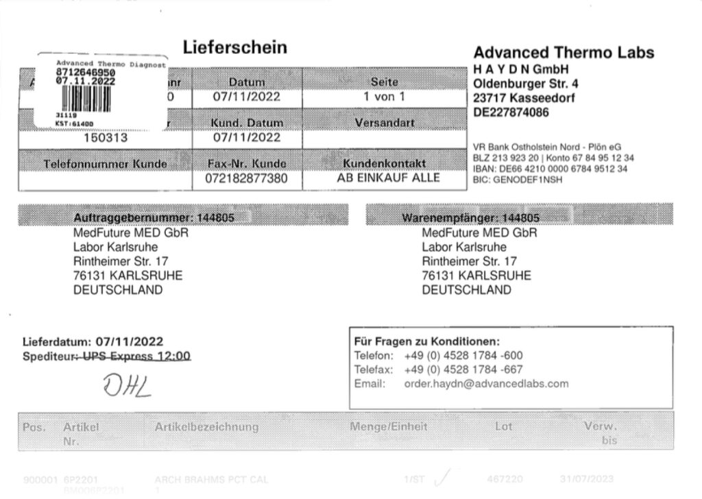 Transport & Logistik Handelsdokument