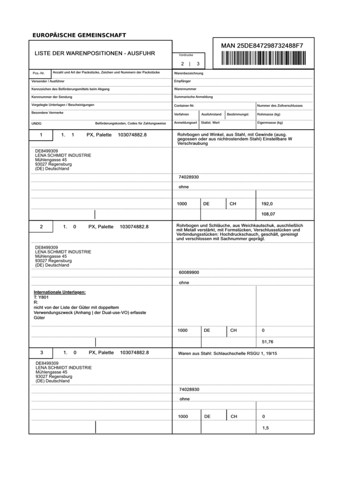 ootb 05 abd 03 TR T1 Ausfuhrbegleitdokument Zolldokument